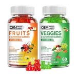 OEM/ODM Organic Fruits and Veggies Gummies Suger-free Supplement Gummies with 40+ Fruits Vegetables