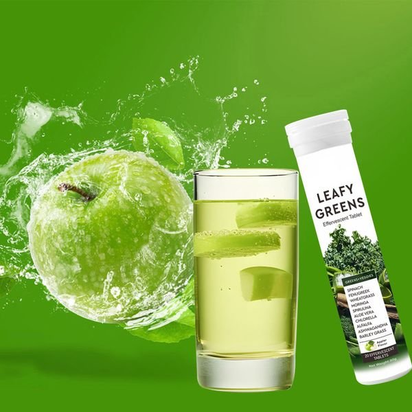 XYD Factory Supply Multivitamin Nutrition Green Superfood Leafy Greens Vegetable Powder Effervescent Tablets for Health Support