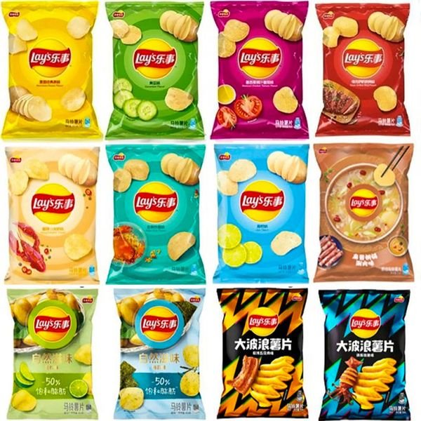 Lays Potato Chips Bag Wholesale Variety Of Flavors Exotic Snacks Puffed Food Hot Lays Chips 40g/70g