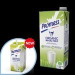 PROMESS High Quality Premium Organic Whole UHT Milk in 1L Brick - Ambient, Long Shelf-life and Halal Certified